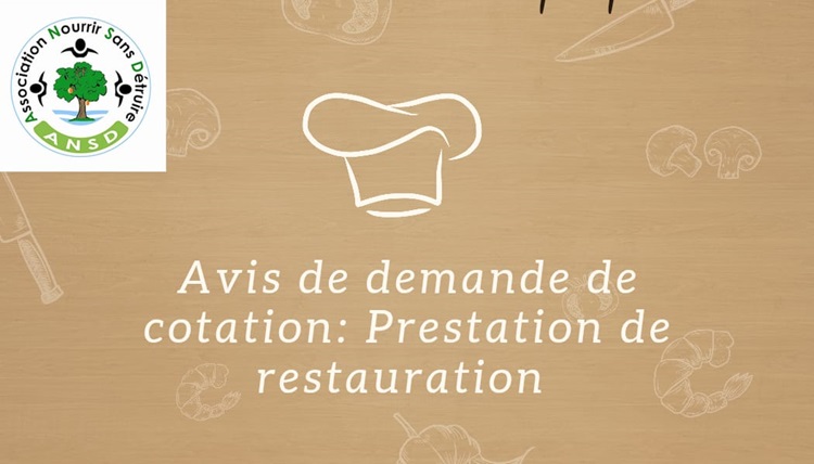 Avis de demande de cotation : Prestations de restauration (Catering)